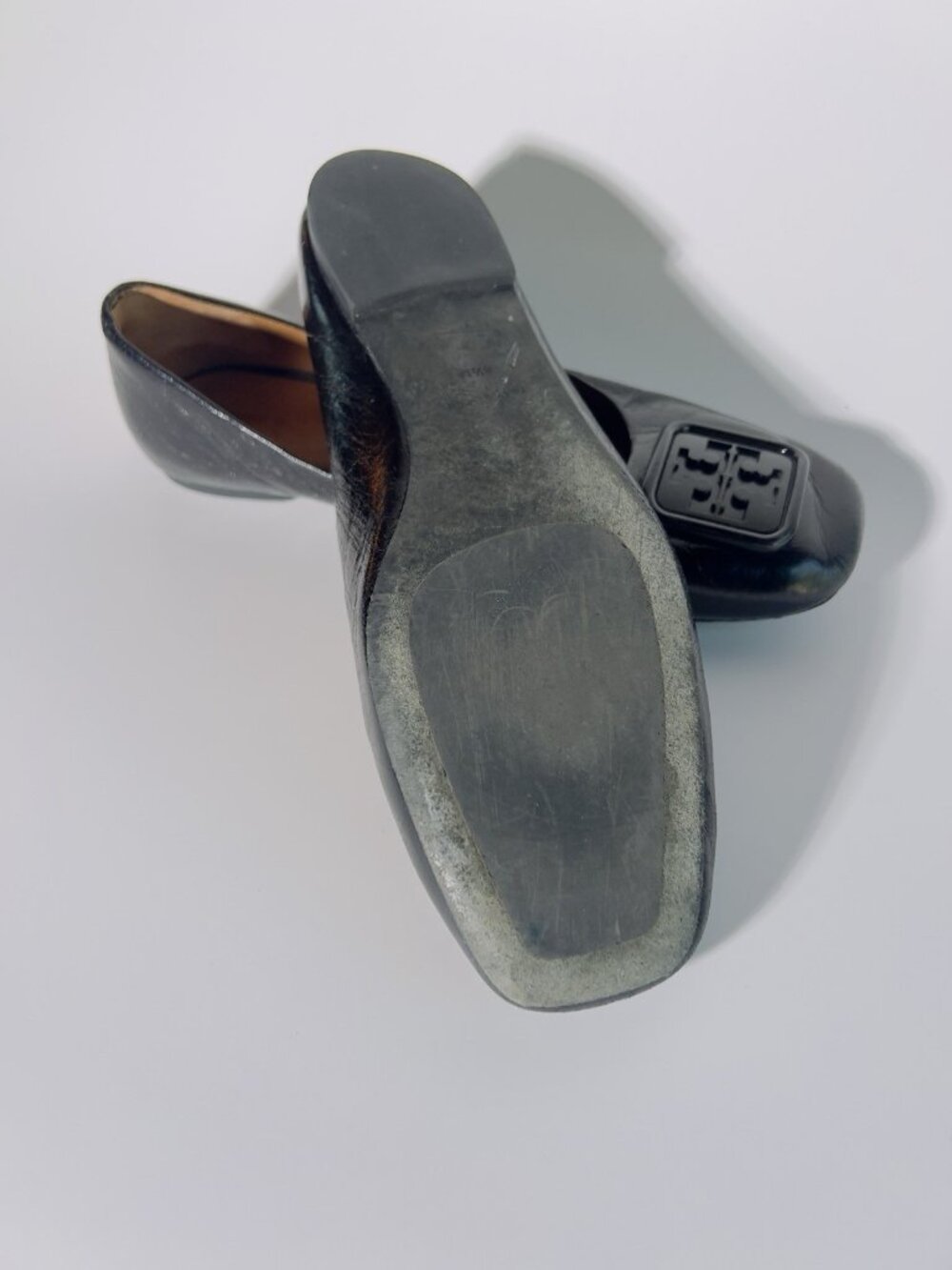Tory Burch Georgina Leather Ballet Flats Black Size 6.5 M - Picture 13 of 14